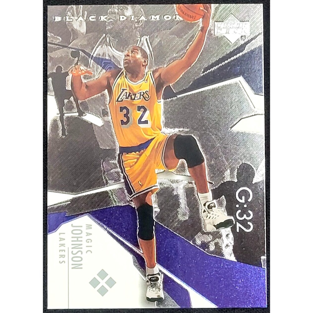 2003-04 UD BLACK‎ DIAMOND MAGIC JOHNSON QUAD DIAMOND